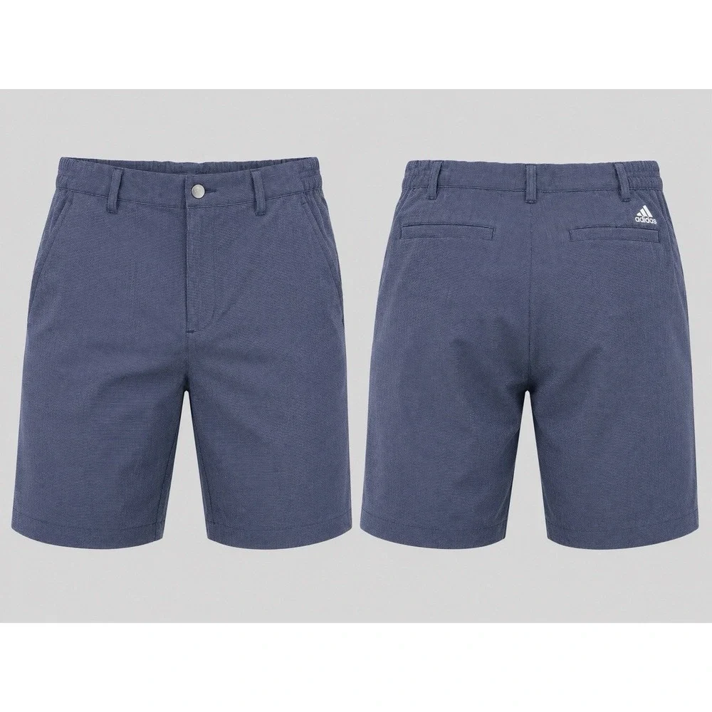 Adidas Golf Shorts Mens 32  Blue Micro Grid Textured Performance